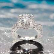 14 Kt White Gold Plate 2 Band Stackable 2.65 Ct Lab Simulated Diamond Ring Set