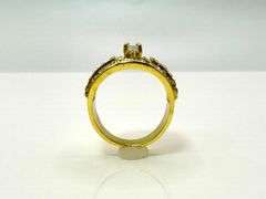 Dazzling 14 Kt Yellow Gold Plated Simulated Diamond Ring