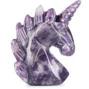 Hand Carved Lepidolite Crystal Unicorn Gemstone