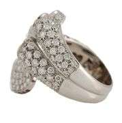 1.90ctw Ruby and 2.20ctw Pave Diamond Heart Shaped Bypass Ring in 18K