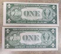 6 Lots Of 2 (12 Notes Total) Consecutive Silver Certificates, UNC