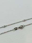 925 Sterling Silver Interlocking Circle With CZ Details Pendant And CZ Station Chain Necklace