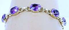 Vintage WRE Gold Filled Amethyst Bracelet