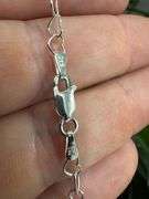 Sterling Silver Italian Love Heart Chain 4mm Solid 925 Italy Infinity Promise Necklace 16"