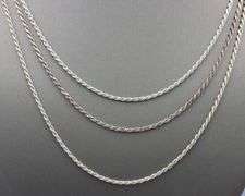 Lot of 3 Italian 925 sterling silver rope chains