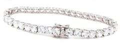 925 Sterling silver round brilliant cut cubic zirconia tennis bracelet