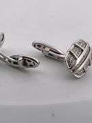 CERTIFIED BRAND NEW  18k white gold Di Modolo cufflinks with diamonds.