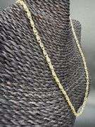 10k Yellow Gold Extremely Unique Diamond Cut 3.65mm Marquise Necklace Chain 20 Inch