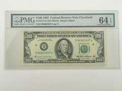 1985 $100 Federal Reserve Note Cleveland, PMG 64