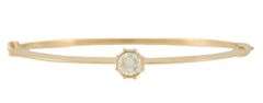 0.80ct Single Cut Diamond Bezel Set Solitaire Bangle Bracelet in 14K