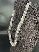 Sterling Silver Byzantine Square Link Chain 10mm 925 Italy Heavy Necklace 24"