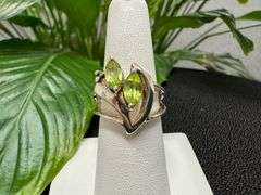Sterling Silver Natural Gemstone Perdiot Ring Size 7