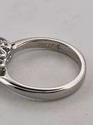 CERTIFIED 14K WHITE GOLD DIAMOND RING- LEO