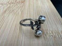 Sterling Silver Simulated Pearl Ring Size 7