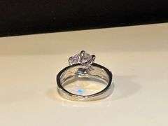 Ladies Large 4.5 Ct Sparkling Ice White Lavender Simulated Lab Diamond Ring
