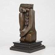 Bronze Woman Gives Life Metal on Base