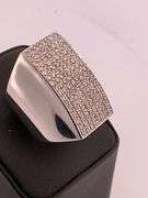 MEN'S CERTIFIED 18K WHITE GOLD DIAMOND RING