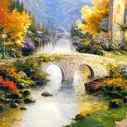 "The Mountain Chapel" by Thomas Kinkade (1958-2012)