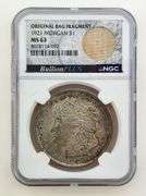 1921 Morgan Silver Dollar, NGC MS63 - Original Bag Fragment
