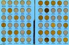 Collection of 155 Lincoln Cents in Albums: 1911-1989-D