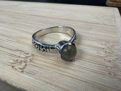 Sterling Silver Labradorite Ring Size 10