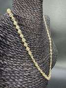 10k Yellow Gold Extremely Unique Diamond Cut Heart Chain 20 Inch