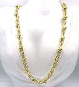 925 Sterling silver U style cubic zirconia chain necklace