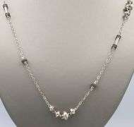 John Hardy classic chain 7 bamboos link station black spinel long necklace