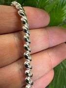 Sterling Silver San Marco 6.3mm Wide Hollow Link Necklace Chain 16"