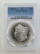 1880-S Morgan Silver Dollar, PCGS MS64