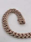 CERTIFIED 14K ROSE GOLD DIAMOND CUBAN LINK BRACELET