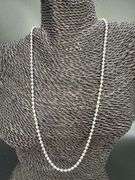 Sterling Silver Italian Ball Bead Chain 4mm 925 Italy New Dog Tag Necklace 24"