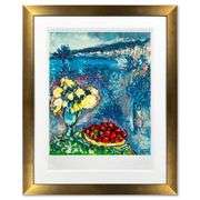 "Fruits Et Fleurs Devant La Mer" by Marc Chagall (1887-1985)