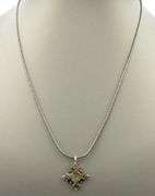 Konstantion 2 tone maltese cross pendant on chain