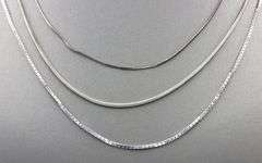 Group lot of 3 vintage 925 sterling silver chains