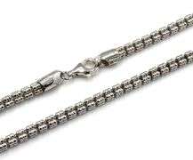 Set of Italian 925 sterling silver popcorn necklace and bracelet