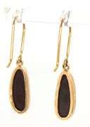 14kt Yellow gold Boulder opal dangle earrings