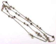 John Hardy 7 Bamboo pave black diamond station necklace