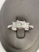 CERTIFIED 14K WHITE GOLD DIAMOND RING- LEO
