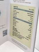 Very fine Black diamond 7.54 ctw with diamond accent set in silver ring, EGL certified