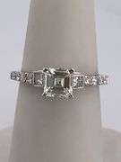 certified brand new 14k white gold diamond engagment ring
