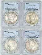 Special Run of 4 Diff. 'O' Mint Morgan Silver Dollars. PCGS MS64