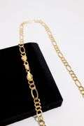 14K Yellow Gold 6mm Figaro Link Chain 24 Inch