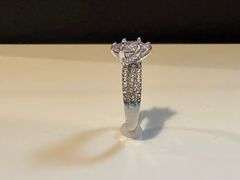 Ladies Large 4.5 Ct Sparkling Ice White Lavender Simulated Lab Diamond Ring