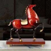 Bronze Galloping Horse on Walnut Base