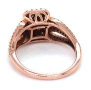 10kt Rose gold 1ctw diamond halo cluster square ring