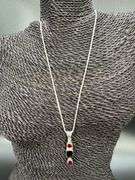Sterling Silver Garnet Pendant Natural Gemstone