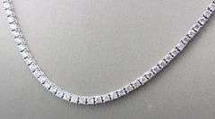 925 Sterling silver round brilliant cut cubic zirconia tennis necklace