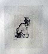 Extremely Rare and Collectible Antique Etching After Rembrandt, c. 1880