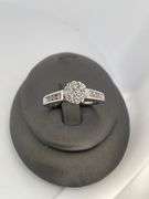 CERTIFIED 14K WHITE GOLD LADIES DIAMOND RING